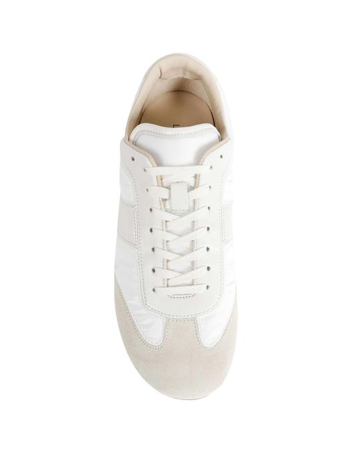 Lemaire White Suede Soft Runner Sneakers