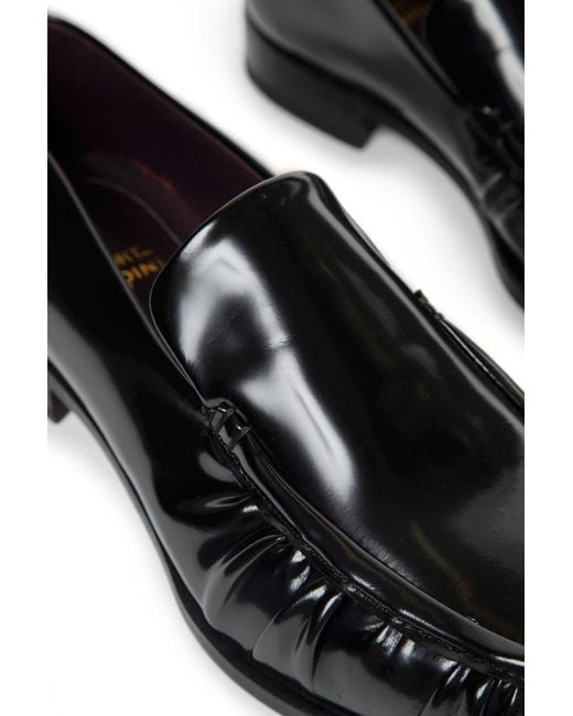 Lardini Black Leather Loafers for men