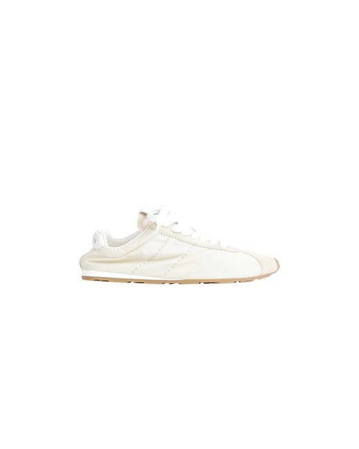 Miu Miu White Plume Sneakers