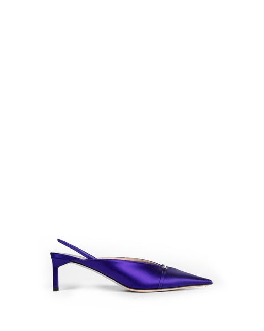 Tom Ford Blue Julianne Satin Slingback Pumps