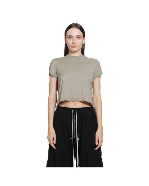 Rick Owens Gray Tower Cropped Small Level T-Shirt