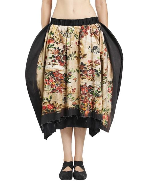 IA London Black Margaret Gathered Midi Skirt