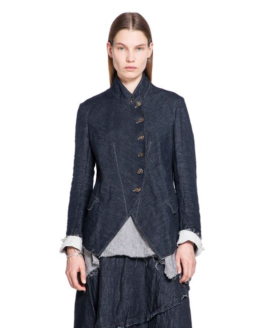 Forme D'expression Blue 1/2 Linen Cutaway Jjcket