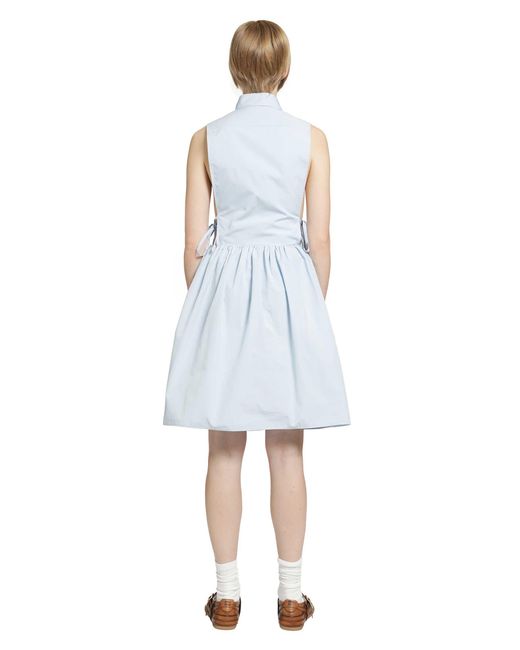 Miu Miu Blue Poplin Mini Dress