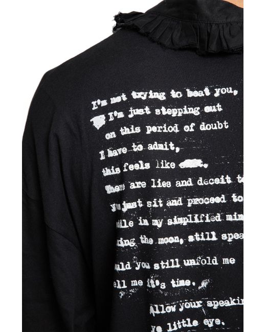 Ann Demeulemeester Black Danvald High Comfort T-Shirt for men