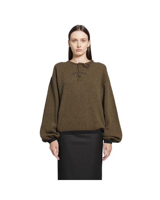 MM6 by Maison Margiela Brown Wool Viscose Mannequin Sweater
