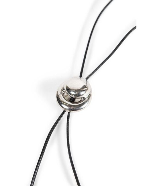 Panconesi Metallic Blow Up Cord Bolo Tie for men