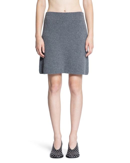 Jil Sander Black Wool Knit Mini Skirt