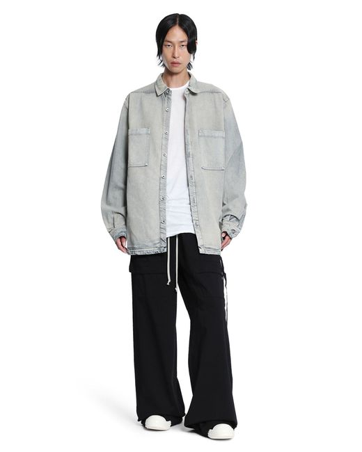 Rick Owens Gray Concordians Jumbo Outershirt for men