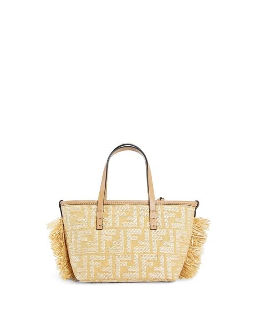 Fendi Metallic Mini Roll Jacquard Fabric Bag