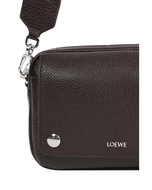 Loewe Black Small Pebble Messenger Bag for men
