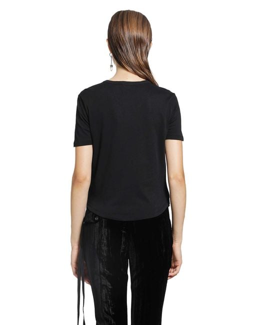 Ann Demeulemeester Black Floor Micro T-Shirt