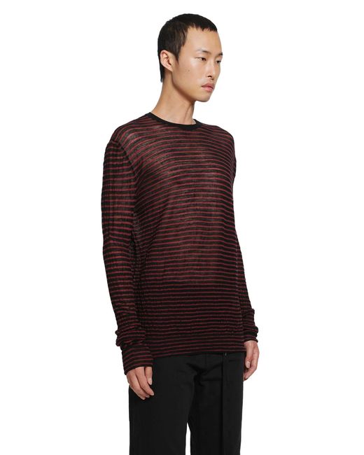Ann Demeulemeester Red Racin Sweater for men