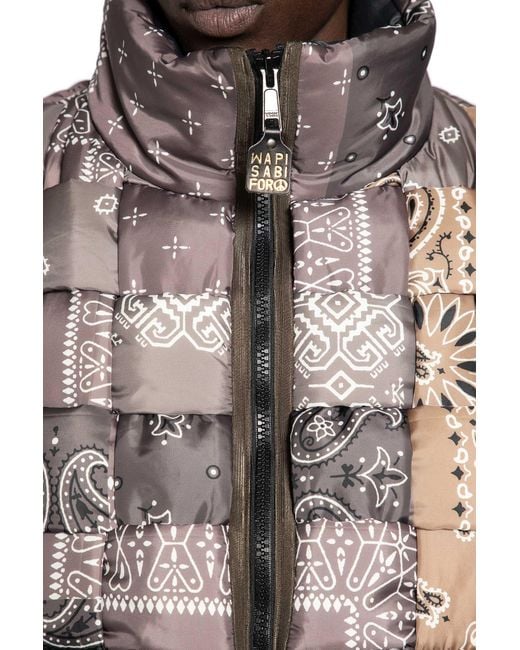 Kapital Brown Bandana Nylon Keel Weaving Vest for men