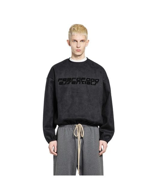 Fear Of God Black Modern Crewneck Sweatshirt for men
