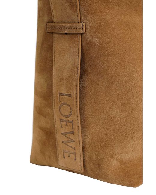 Loewe Brown Suede Large Loop Hobo Bag for men