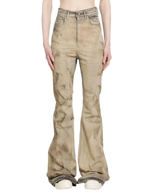 Rick Owens Natural Temple Bolan Bootcut Jeans