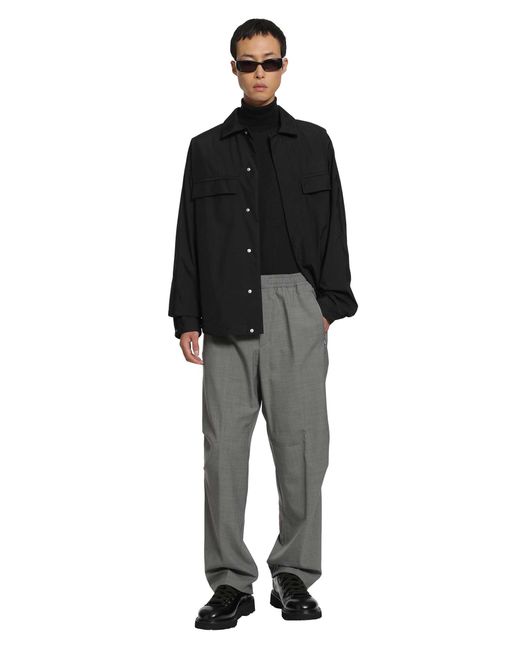 Laminar Gray Nylon Wool Trousers for men