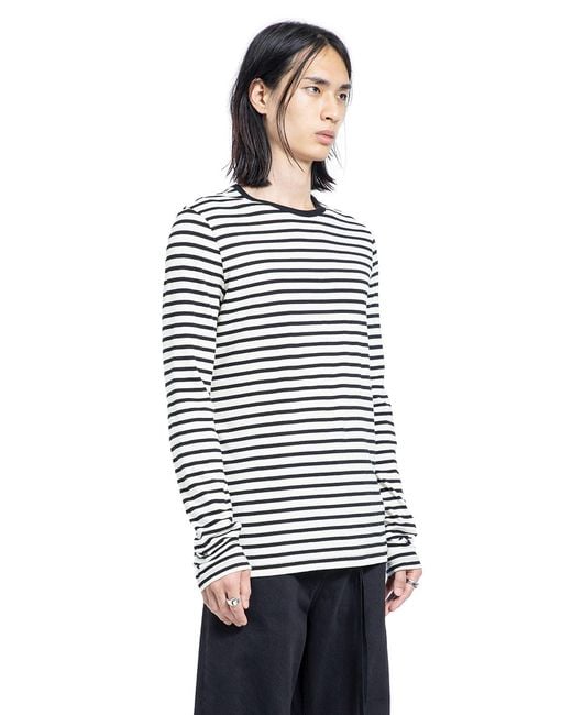 Ann Demeulemeester Blue Greg Striped Long-Sleeve T-Shirt for men