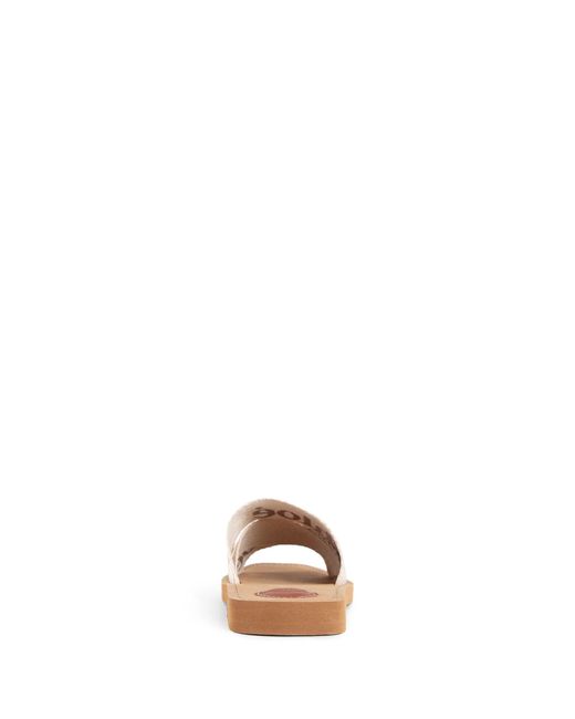 Chloé White Woody Sandals