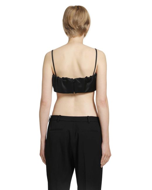 Givenchy Black Cropped Top With Bow