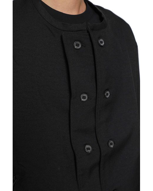 Y-3 Black Sport Uniform Collarless Blouson for men