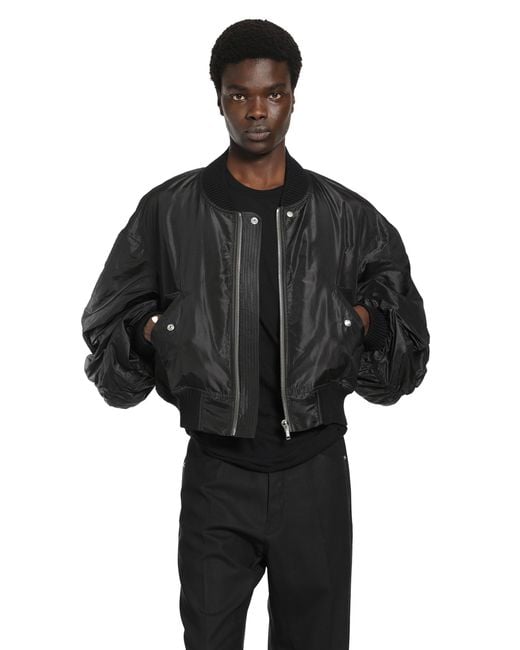 Rick Owens Black Temple Secchia Flight Jacket for men