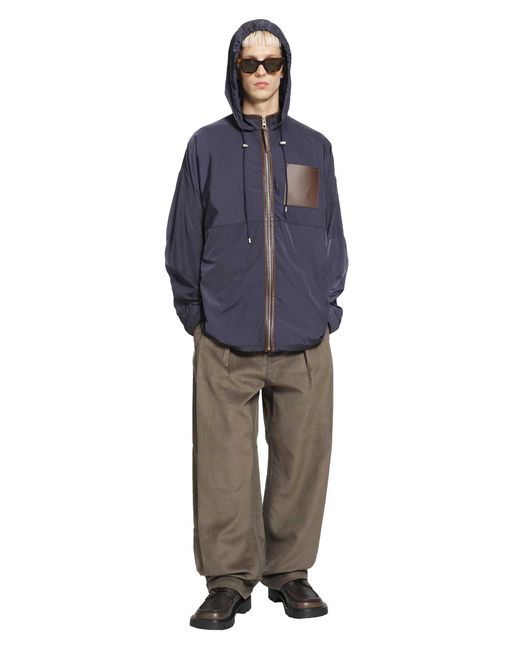 Loewe Blue Hooded Jacket for men