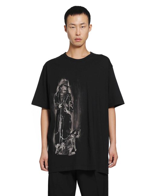 Yohji Yamamoto Black Yohji Single Jersey Long Sleeve Tee for men