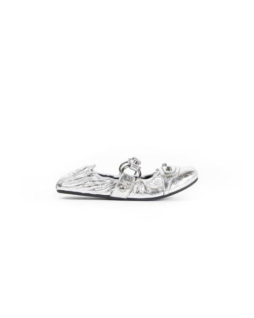 Balenciaga White Flats