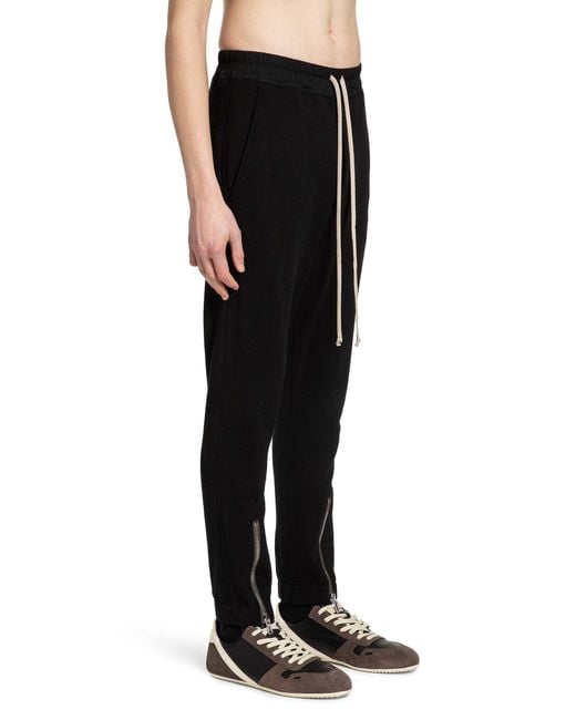 Rick Owens Black Temple Tectual Track Pants for men