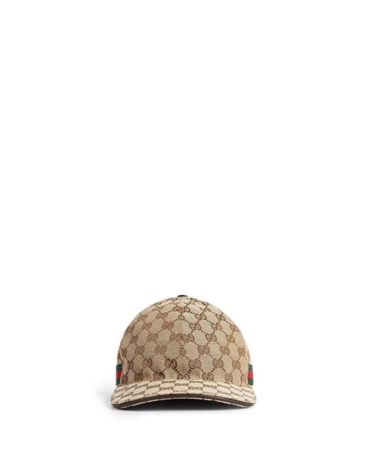 Gucci Natural Gg Canvas Baseball Hat for men