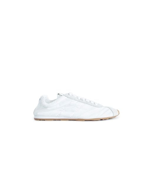 Miu Miu White Plume Sneakers
