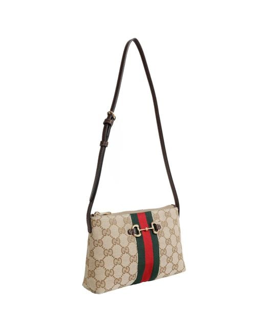 Gucci Black Gg Canvas And Web Mini Bag
