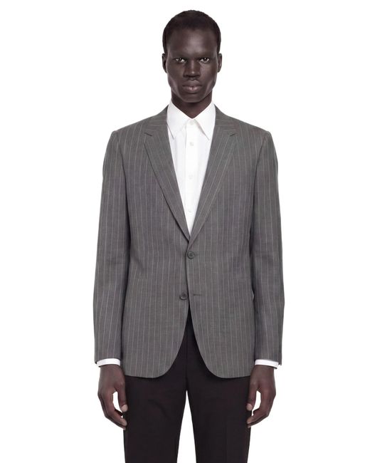 Valentino Gray Single-Breasted Blazer for men