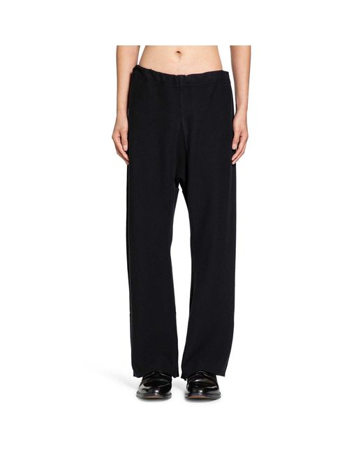 Maison Margiela Black Cotton Jersey Flared Sweatpants for men