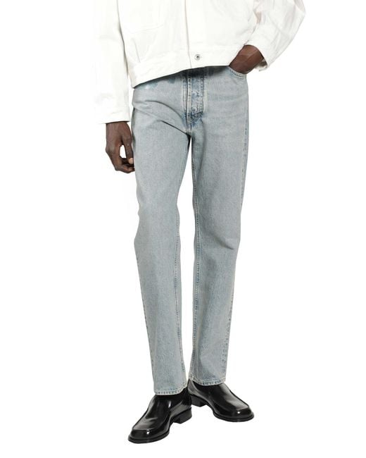 Maison Margiela Blue Taped Straight Leg Jeans for men