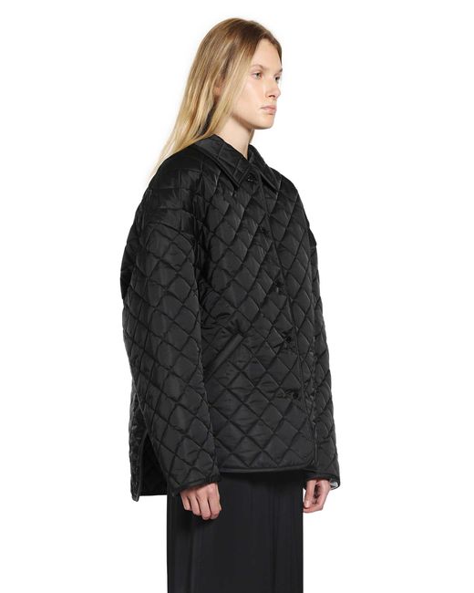 Totême  Black Collared Quilted Jacket