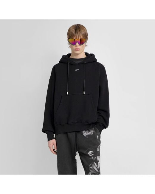 Mens black off clearance white hoodie