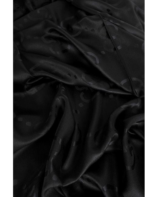 Gucci Black Gg Jacquard Silk Wool Shawl