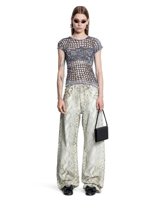Acne Black Kambon Tweedy Crochet Top