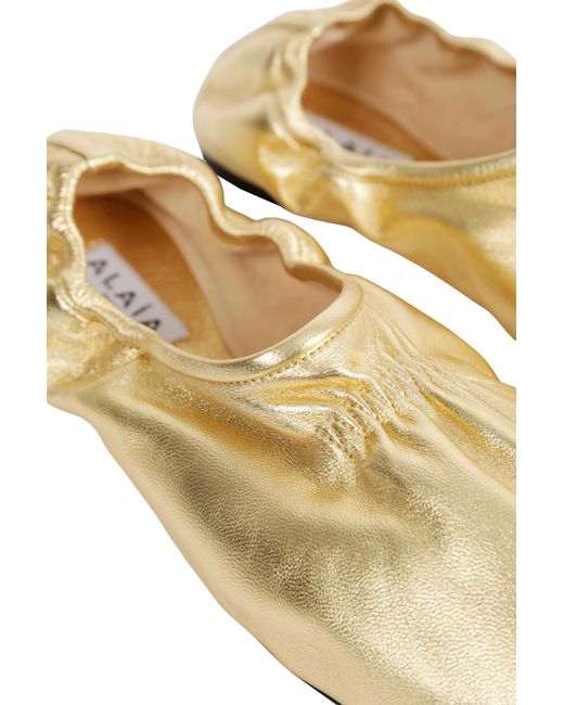 Alaïa White Supple Leather Slippers