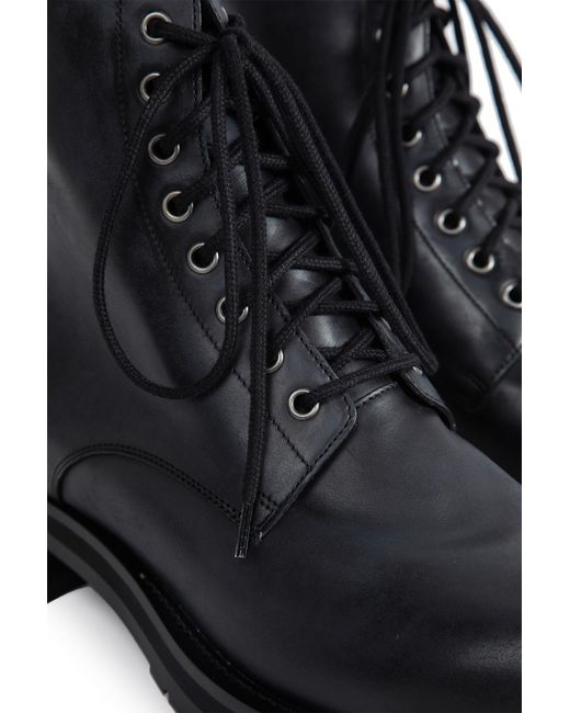 The Row Black Lug Sole Lace-Up Boots for men