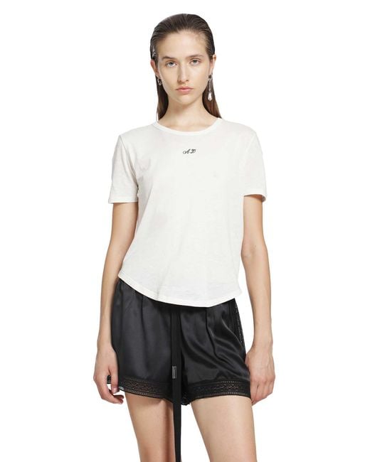 Ann Demeulemeester White Floor Micro T-Shirt