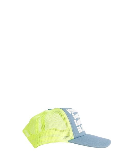 Kapital Blue Denim Repair Service Trucket Hat for men