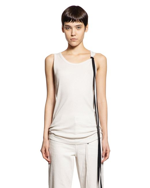 Ann Demeulemeester Seva Tank Top in White | Lyst