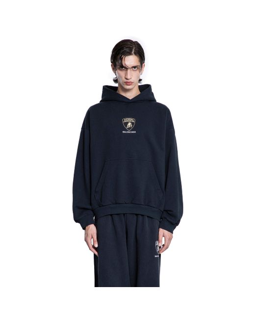 Balenciaga Blue I Automobili Lamborghini Hoodie Medium Fit for men