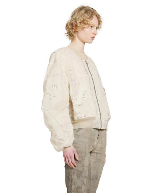 Rick Owens Natural Secchia Flight Bomber Jacket