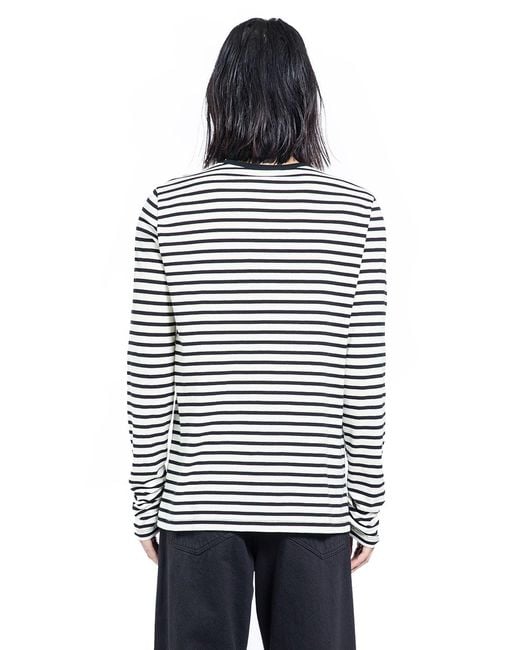 Ann Demeulemeester Blue Greg Striped Long-Sleeve T-Shirt for men