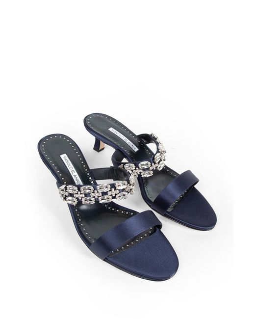 Manolo Blahnik White Sakotam Sandals 050